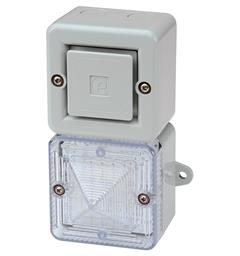 Combi SONFL1-H LED 24vDC [grey] GREEN 100dB(A) Perm./Blink IP66 10T 10-30vDC